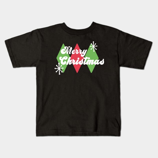 Vintage Merry Christmas Kids T-Shirt by CatGirl101
